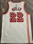 Maillot de Basket #22 Butler Miami heat 22-23 Vintage Blanc Imprimé